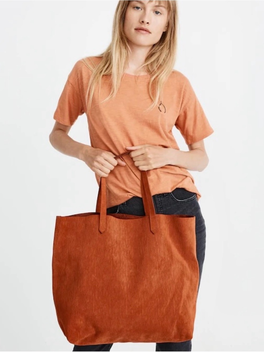 Madewell Corduroy Suede Tote